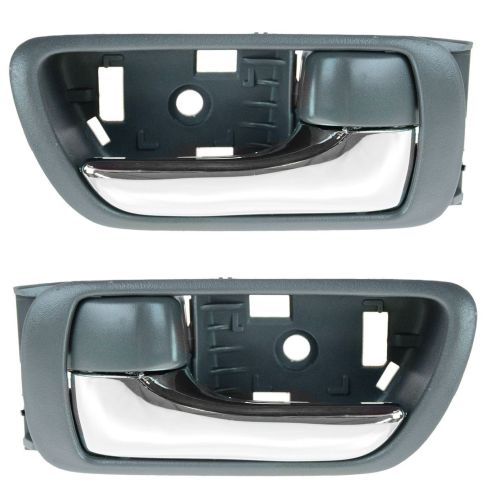 02-06 Toyota Camry Gray w/Chrome Lever Inside Door Handle PAIR