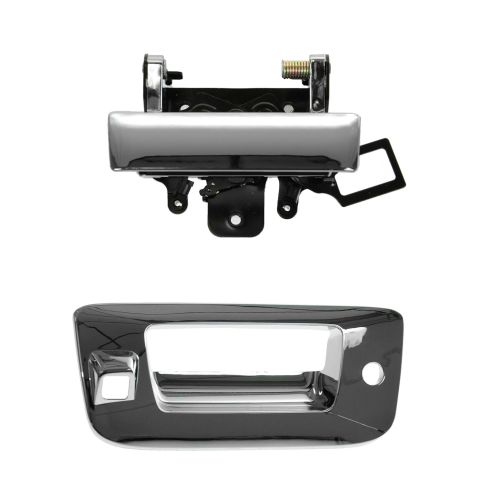07-12 Silverado, Sierra Chrome Tailgate Handle & Bezel Kit (w/Lock Provision & Camera Hole)