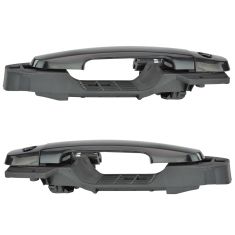 02-06 Camry; 03-08 Corolla; 04-08 Solara Front Text Black Handle w/Frame & Cover (w/Keyhole) PAIR