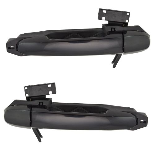 02-06 Toyota Camry; 03-08 Corolla Rear Textured Black Door Handle w/Frame & Cover PAIR