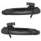 02-06 Toyota Camry; 03-08 Corolla Rear Textured Black Door Handle w/Frame & Cover PAIR