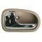 95-02 Mazda Protege Chrome & Beige Front or Rear Inside Door Handle PAIR