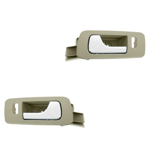 05-11 Cadillac STS; 06-11 STS-V Front Cashmere w/Chrome Lever Inside Door Handle PAIR