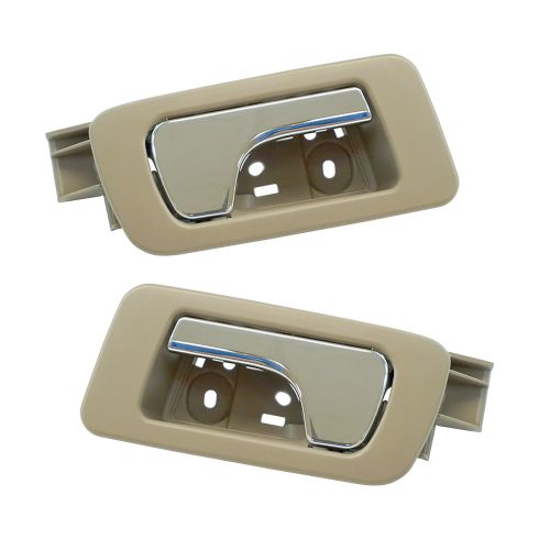 05-11 Cadillac STS; 06-11 STS-V Rear Cashmere w/Chrome Lever Inside Door Handle PAIR
