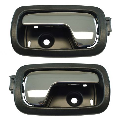 05-10 Chevy Cobalt Rear Black w/Chrome Lever Inside Door Handle PAIR