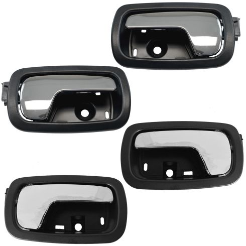 05-10 Chevy Cobalt Front & Rear Black w/Chrome Lever Inside Door Handle Kit (Set of 4)
