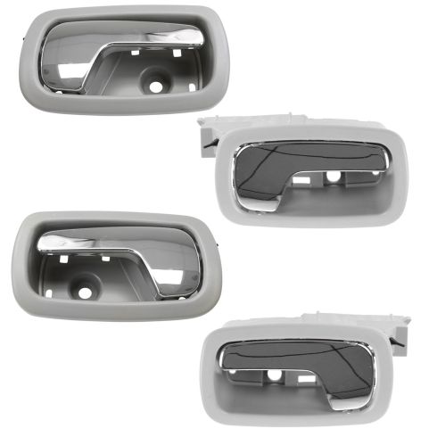 05-10 Chevy Cobalt Front & Rear Gray w/Chrome Lever Inside Door Handle Kit (Set of 4)