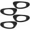 02-09 Trailblazer; 02-06 EXT (w/o Conv Pkg) Frt & Rr Txt Black Inside Door Handle Bezel (Set of 4)