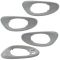 02-09 Trailblazer; 02-06 EXT (w/Conv Pkg) Front & Rear Text Gray Inside Door Handle Bezel (Set of 4)