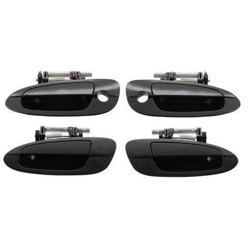 02-06 Nissan Altima Front & Rear Outer Smooth Black Door Handle Kit (Set of 4)