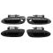 02-06 Nissan Altima Front & Rear Outer Smooth Black Door Handle Kit (Set of 4)