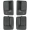 00-05 Ford Excursion; 99-13 F250-F550 Super Duty Text Black Front & Rear Door Handle Kit (Set of 4)