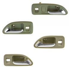 94-97 Accord 4 Door (w/Power Locks) Frt & Rr (Beige w/Chrome Lever) Inside Door Handle Kit(Set of 4)