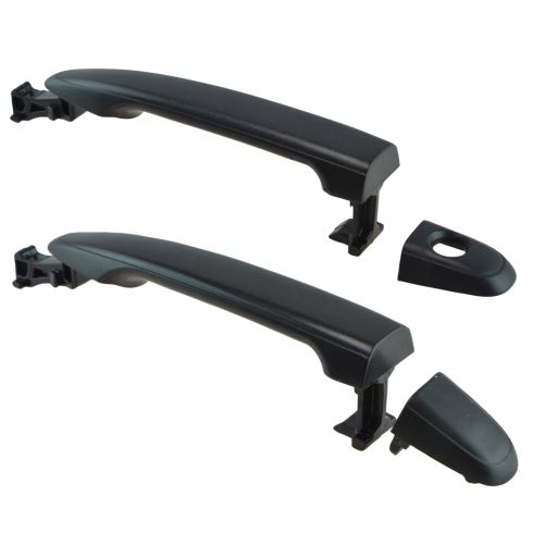 04-10 Toyota Sienna; 05-13 Tacoma Front Textured Black Outer Door Handle Pair