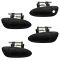 02-06 Nissan Altima Front & Rear Outer Smooth Black Door Handle Kit (Set of 4)