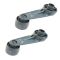 73-04 Toyota Multifit Manual Window Crank Gray Handle PAIR