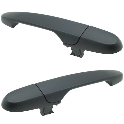 06-13 Chevy Impala; 05-13 Buick Lacrosse Outer Textured Black Door Handle Rear Pair