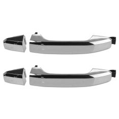 14-15 Silverado, Sierra 1500; 2015 2500, 3500 4 DR Rear Chrome Outer Door Handle PAIR