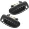 00-06 Hyundai Accent Door Handle Inside (Gray) & Outside (Smooth Black) Kit (Set of 4)