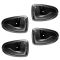 00-06 Hyundai Accent Door Handle Inside (Gray) & Outside (Smooth Black) Kit (Set of 4)