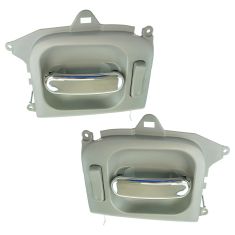 02-05 Kia Sedona Sliding Inner Chrome & Gray Door Handle Assy PAIR