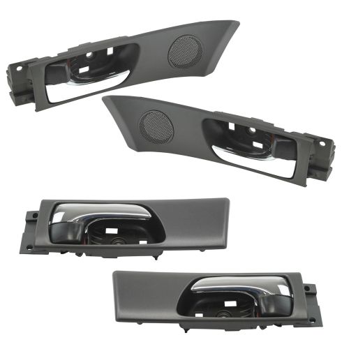 02-06 Lexus ES300, ES330 (w/o Memory Adjust) Front Inside Black & Chrome Door Handle Set of 4