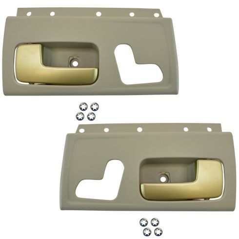 2003 11 Lincoln Town Car Interior Door Handle Pair 1adhs01619 At 03 12 Lincoln Town Car W O Heated Seats Front Inside Beige Gold