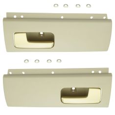 03-12 Lincoln Town Car Rear Inside Beige & Gold Door Handle Pair