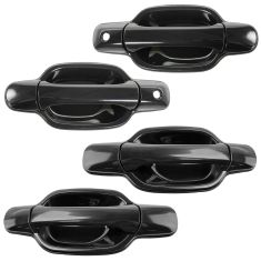 04-11 Colorado Canyon Front & Rear Smooth Black Outside Door Handle (w/Keyhole) Set of 4