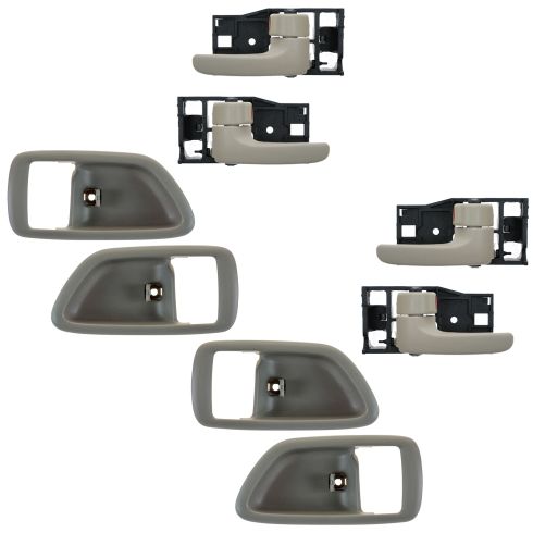 04-06 Toyota Tundra (Double Cab); 01-07 Sequoia Fawn Front & Rear Inside Door Handle & Bezel Kit 8pc