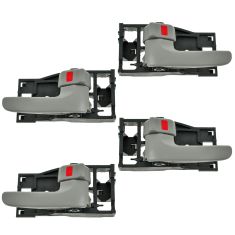 04-06 Toyota Tundra (Double Cab); 01-07 Sequoia Charcoal Front Door Inside Handle Kit (Set of 4)