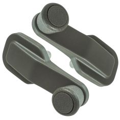 05-13 Volvo VNL; 09-13 VHD Dark Gray Manual Window Crank Handle Pair