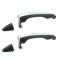 12-15 Kia Optima (w/o smart entry) Black & Chrome Exterior Door Handle Rear Pair