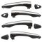 12-15 Kia Optima (w/o smart entry) Black & Chrome Exterior Door Handle Front & Rear Kit (4pc)