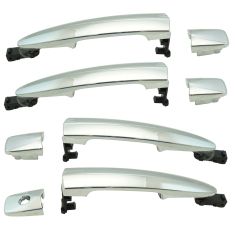 09-14 Murano; 13-16 Sentra (w/o smart key) Front & Rear Chrome Exterior Door Handle Set of 4