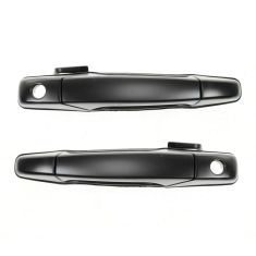 07-11 GM Full Size PU, SUV (w/Keyhole) Front Outer Smooth Black Door Handle Pair