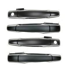 07-11 GM Full Size PU, SUV (w/Keyhole) Front & Rear Outer Smooth Black Door Handle Kit (4pcs)