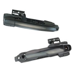 02-06 Camry; 03-08 Corolla; 04-08 Solara Front PTM Black Door Hdle (w/o Keyhole) Pair