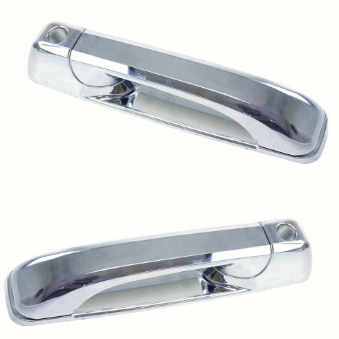 05-10 Grand Cherokee; 06-10 Commander Chome Front Outside Door Handle (w/ Keyhole) Pair