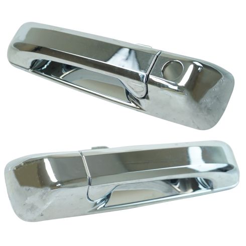 05-10 Grand Cherokee; 06-10 Commander Chome Front Outside Door Handle (w/o Keyhole) Pair