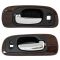 98-04 Chrysler Concorde Chrome & Black (w/ wood) Interior Door Handle Pair