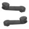 Black Window Crank Lever Handle Pair