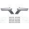 08-15 Mercedes W204 C-Class Matte Silver Interior Door Handle Repair Kit Pair