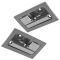 09-14 Ford F150 w/Power Locks Inside Platinum w/Chrome Pull Door Handle Pair (Ford)