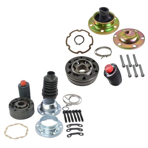 99-04 Jeep Grand Cherokee (w/ AWD); 02-05 Liberty Front Driveshaft Front & Rear CV Joint Rebuild Kit