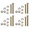 97-98 Dakota; 97-01 1500; 97-02 2500 3500 Door Hng Pin & Bush Kit (4 Pins, 4 E-Clips, & 8 Bushings)