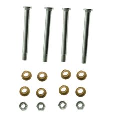 Door Hinge Pin & Bushing Kit (4 Pins, 8 Bushings, & 4 Lock Nuts)