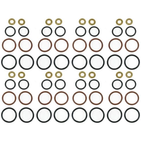 03-07 Ford Van; 03-05 Excursion; 03-06 F250SD-F550SD 6.0L Diesel Fuel Injector O-Ring Kit Set of 8