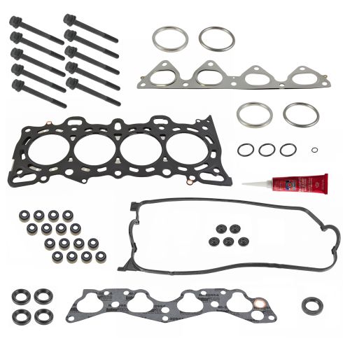 96-00 Honda Civic 1.6L SOHC Head Gasket with Bolts & High Temperature RTV Silicone Kit