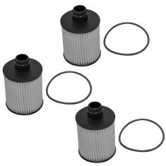 14-15 Chevy Cruze w/2.0L Engine Oil Filter Cartridge w/Housing O-Ring Seal (Set of 3) (AC Delco)